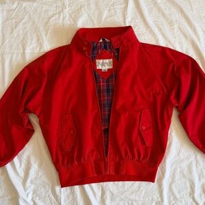 True Vintage 70s Field & Stream Vibrant Red Jacket with Plaid Interior Flawless